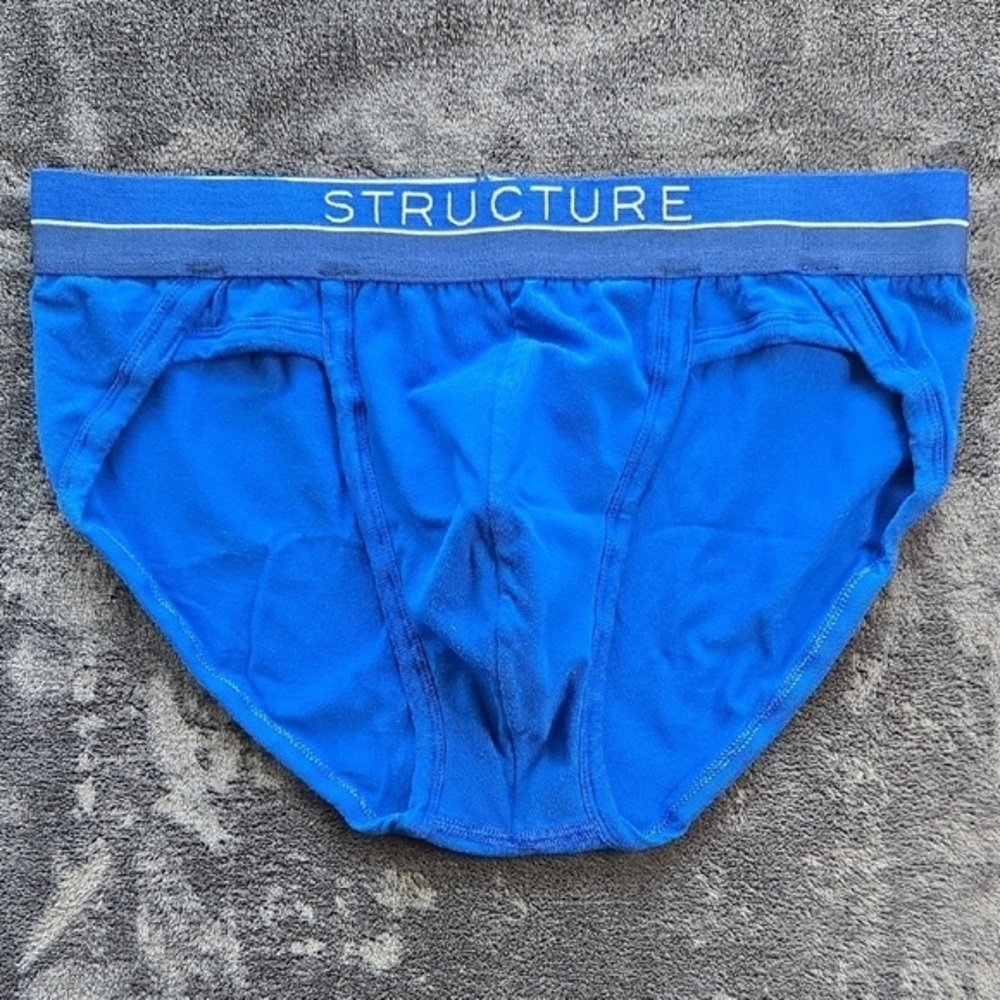 Structure Blue Briefs with Signature Waistband